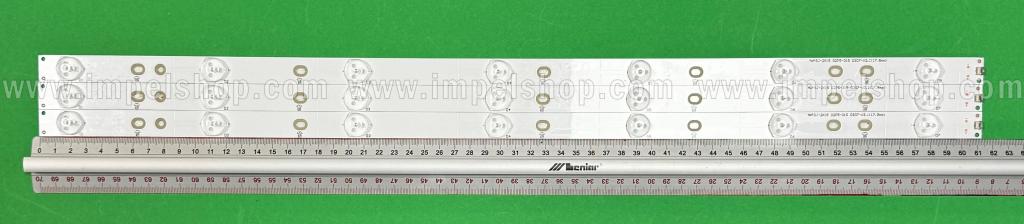 Zestaw listew LED do naprawy podświetlenia telewizora PHILIPS 32" zestaw 3szt X GJ-2K15 D2P5-315 D307-V3.1 (17.8mm) , DŁUGOŚĆ : 617mm (7 DIOD) , PHILIPS PART NUMBER : 996598003615