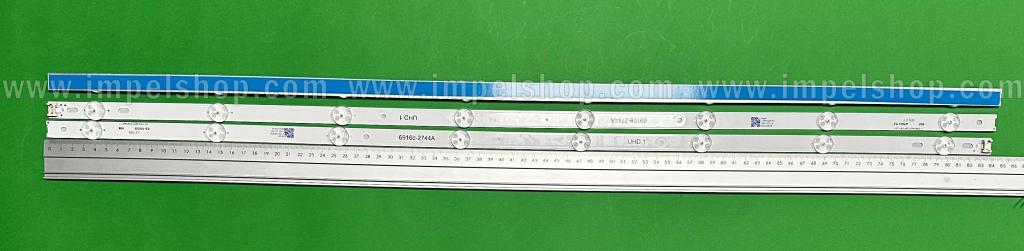 Zestaw listew LED do naprawy podświetlenia telewizora LG 43" zestaw 3szt X 6916L-2744A , 8LED , 843MM , 3V , AGF79046801 ,