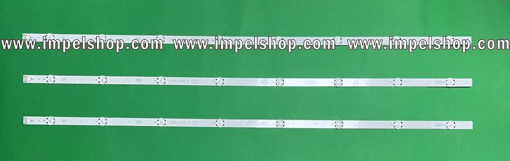 Zestaw listew LED do naprawy podświetlenia telewizora LG 43" zestaw 3szt X UF64_UHD_A / LG INNOTEK DIRECT 43 INCH UHD BAR 24EA TYPE REV 0.4 , 8LED , 3V , 850MM , AGF79044301 , AGF79099701 , AGF79044601 , AGF79046802,
