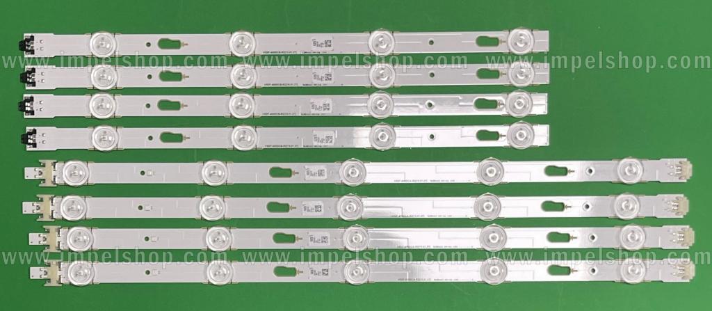 Zestaw listew LED do naprawy podświetlenia telewizora SAMSUNG 40" zestaw V5DF-400DCA-R2 5LED X 4szt & V5DF-400DCB-R2 4LED X 4szt , BN96-34783A & BN96-34784A