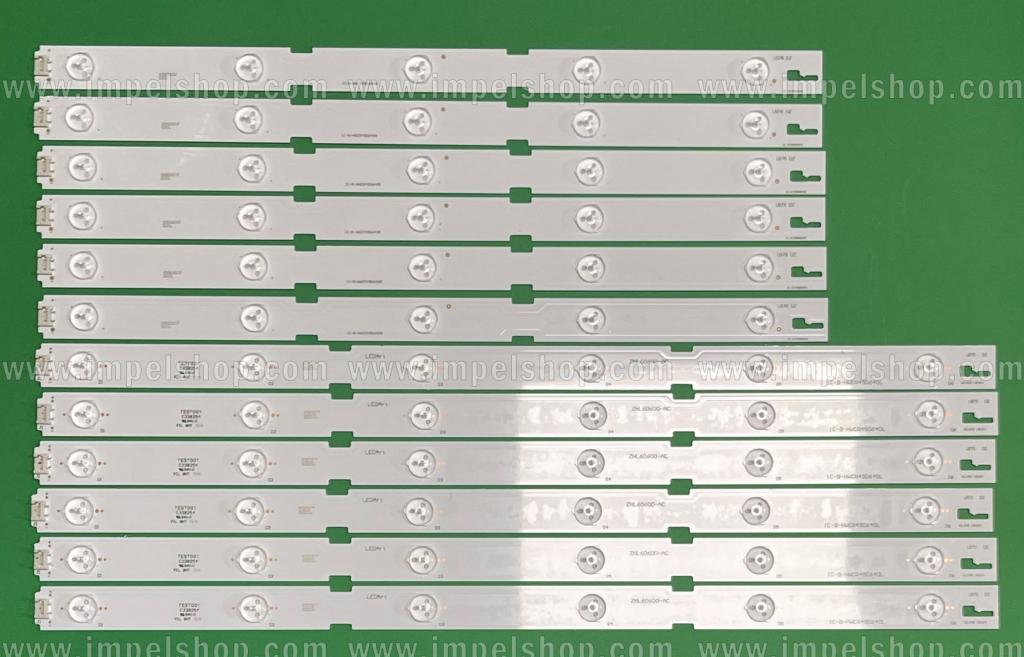 Zestaw listew LED do naprawy podświetlenia telewizora BEKO 49" zestaw (12szt) , IC-B-HWCR49D640L x 6szt , IC-B-HWCR49D640R X 6szt , SAMSUNG 2015ARC490_3228_L06_REV1.0_150717_LM41-00176A , LM41-00177A & LM41-00176A