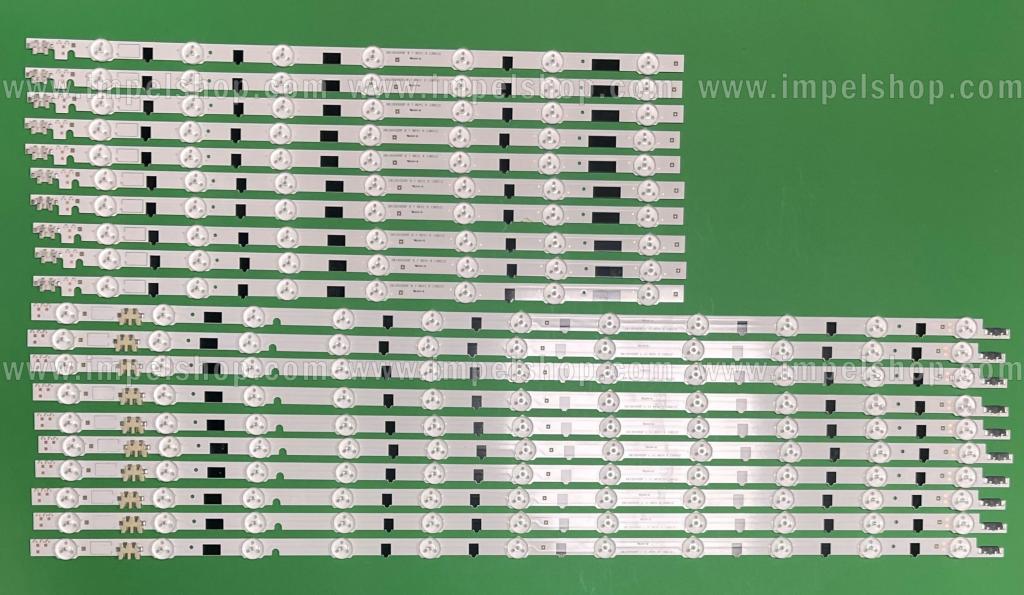 Zestaw listew LED do naprawy podświetlenia telewizora SAMSUNG 55"" zestaw 2013SVS55F R 7 / D2GE-550SCA-R3 7LED X 10szt & 2013SVS55F L 11 / D2GE-550SCB-R3 11LED X 10szt , BN96-25312A & BN96-25313A