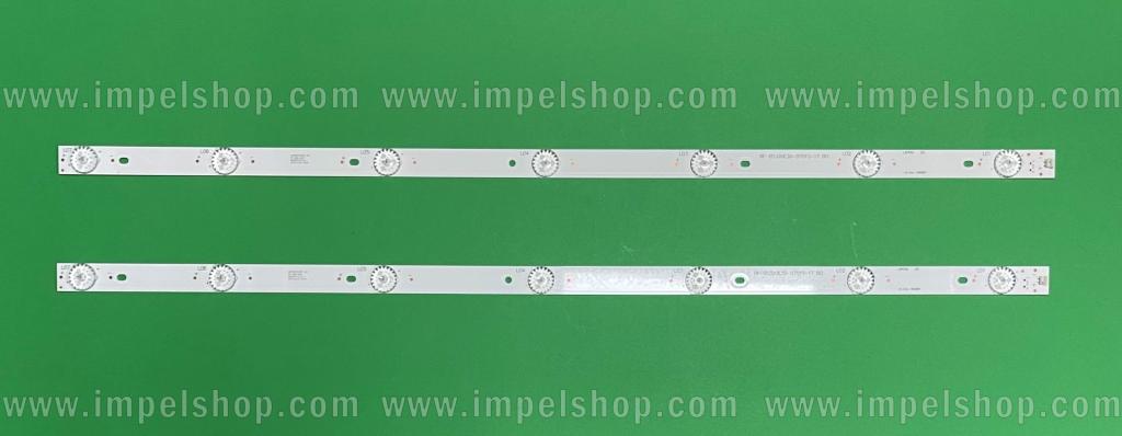 Zestaw listew LED do naprawy podświetlenia telewizora CHANGHONG 32" zestaw 2szt X RF-BS320E30-0701S-17 B0 , 7 LED , zasilanie : 6V , DŁUGOŚĆ : 588MM