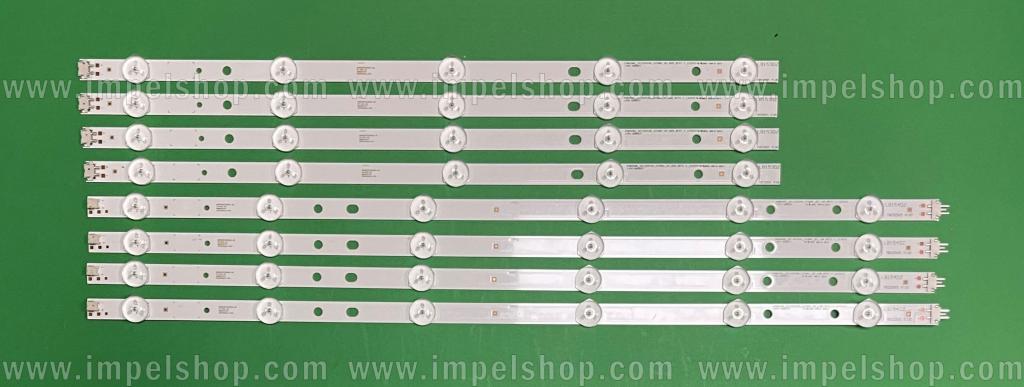 Zestaw listew LED do naprawy podświetlenia telewizora SAMSUNG 46" zestaw 2013SVS46 3228N1 B2 R05 REV 1.7 5LED X 4szt & 2013SVS46 3228N1 B2 L06 REV 1.7 6LED X 4szt , D3GE-460SMA-R2 & D3GE460SMB-R2 , BN96-28769A & BN96-28768A , LM41-00001Y & LM41-00001X ,