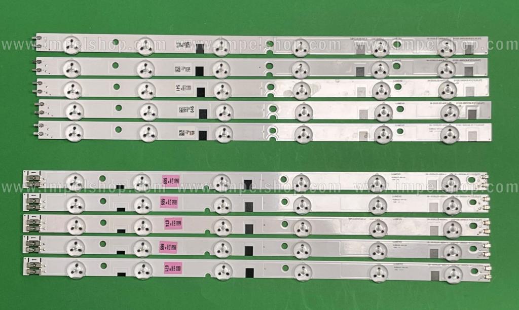 Zestaw listew LED do naprawy podświetlenia telewizora SAMSUNG 39" zestaw D1GE-390SCA-R1 6LED , 39-3535LED-60EA-L X 5szt & D1GE-390SCB-R1 6LED , 39-3535LED-60EA-R X 5szt