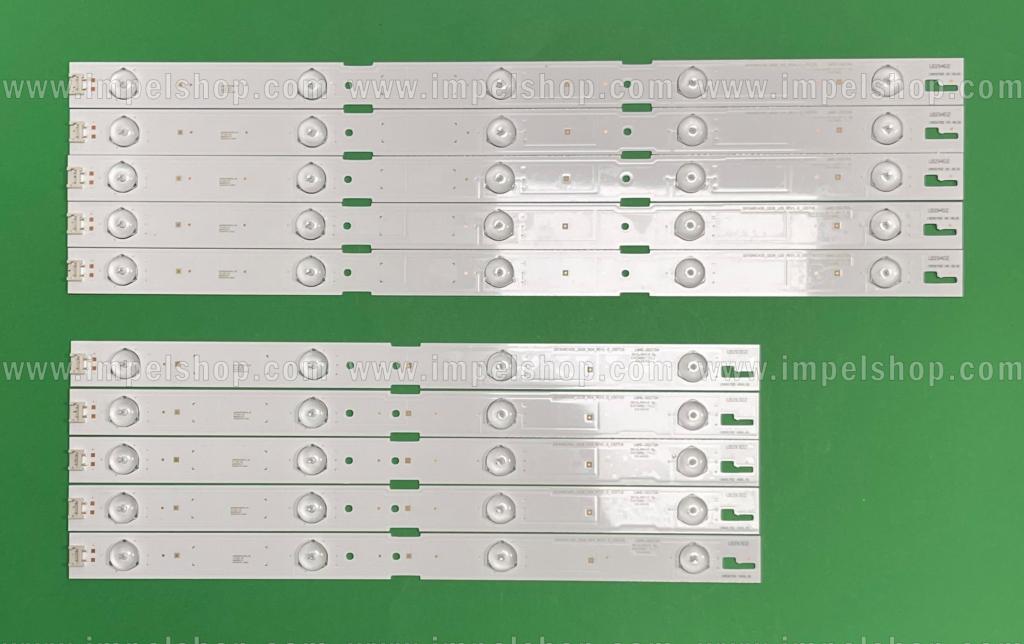 Zestaw listew LED do naprawy podświetlenia telewizora SAMSUNG / GRUNDIG 43" zestaw 10szt , SAMSUNG_2015ARC430_3228_R04_REV1.0_150716-LM41-00173A 4LED X 5szt & SAMSUNG_2015ARC430_3228_L05_REV1.0_150716-LM41-00174A 5LED X 5szt
