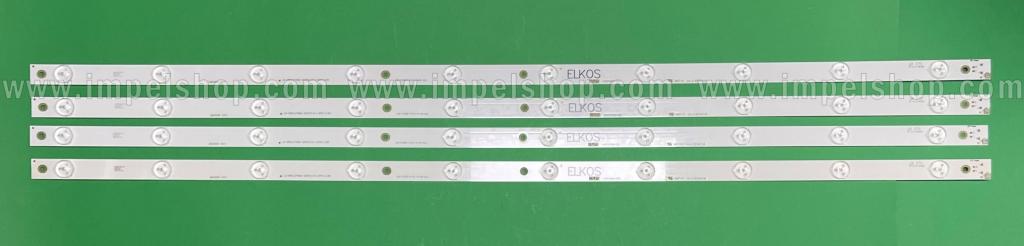 Zestaw listew LED do naprawy podświetlenia telewizora HITACHI 43" zestaw 4szt X LB43006 / LB-C430F14-E1-A-G2-DL1 , 10LED
