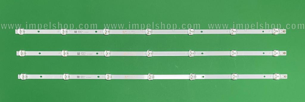 Zestaw listew LED do naprawy podświetlenia telewizora ELEMENT 32" zestaw 3szt X JL.D32071235-111DS-M , 7LED , 592MM , 3V ,