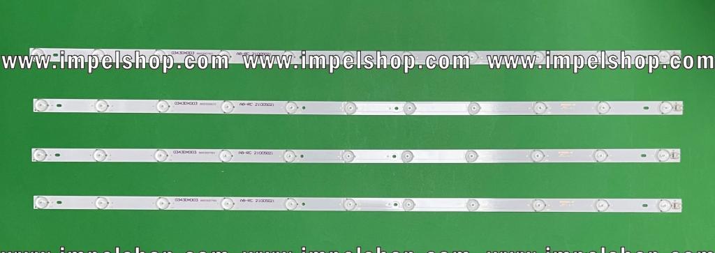 Zestaw listew LED do naprawy podświetlenia telewizora WESTINGHOUSE 43" zestaw 4szt X 0343DX003 , 3P43DX0004-A0 , 11LED , 830MM , 3V