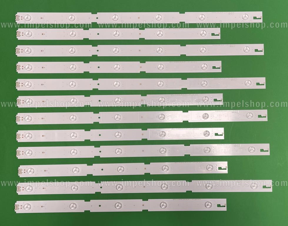Zestaw listew LED do naprawy podświetlenia telewizora SAMSUNG / GRUNDIG 49" zestaw 12szt , 6szt X SAMSUNG 2015ARC490_3228_R05_REV1.0_150717_LM41-00177A 5LED & 6szt X SAMSUNG 2015ARC490_3228_L06_REV1.0_150717_LM41-00176A 6LED