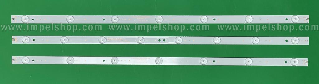 Zestaw listew LED do naprawy podświetlenia telewizora HAIER 32" zestaw 3szt , HK315D07P-ZC14A-03 (7LED + 8LED + 7LED) , H K C H32PB5000 H32PA3100 , 630MM ,