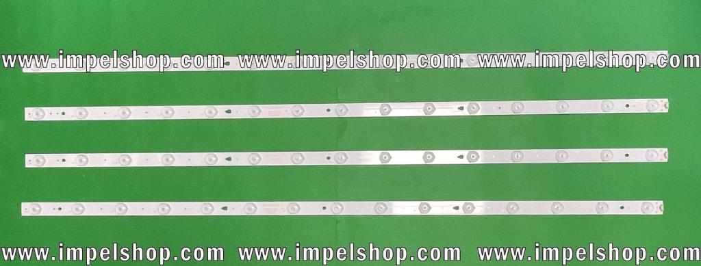 Zestaw listew LED do naprawy podświetlenia telewizora TCL / KRUGERMATZ 42" zestaw 4 sztuki X LED42D15-01(C) 303420152 , 15LED , 850MM , 3V ,