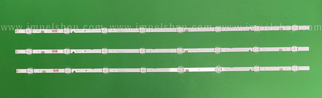 Zestaw listew LED do naprawy podświetlenia telewizora SAMSUNG 40" zestaw 3szt X V8DN-395SM0-R1 , 8LED , BN96-46569A , LM41-00620A , 8LED , 775MM , 3V ,