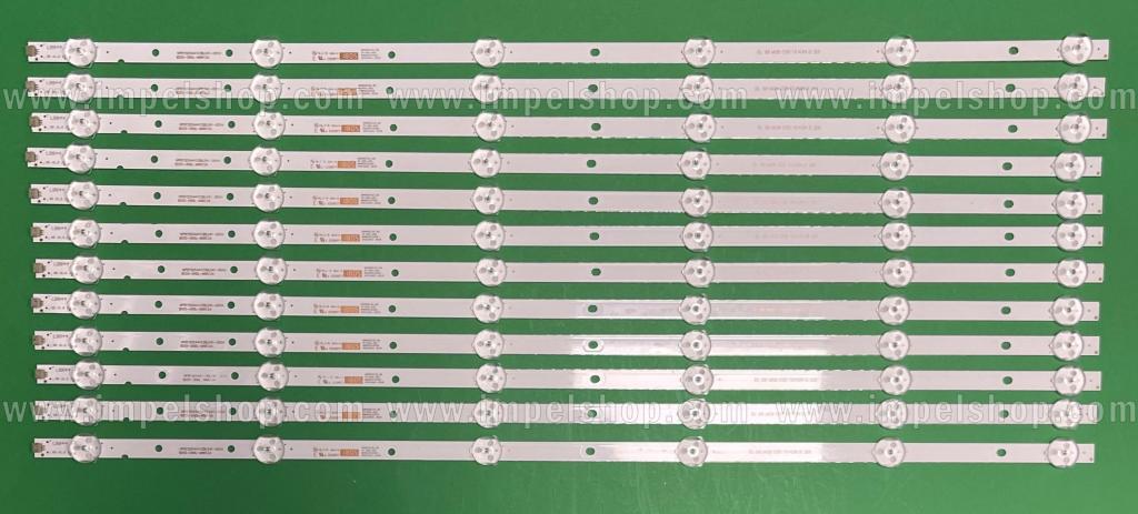 Zestaw listew LED do naprawy podświetlenia telewizora AXEN , WOON , ELTON 55" zestaw 12szt X CY-550D-6X12-HL+HT NPB15D544103BL041-001H 8D55-DNDL-M8612A , 6LED , 545MM , 3V ,