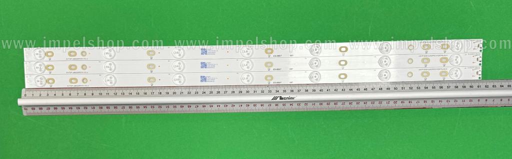 Zestaw listew LED do naprawy podświetlenia telewizora PHILIPS 32" zestaw 3szt X LBM320P0701-FC-2 , LB-F3528-GJX320307-H , GJ-2K15 D2P5-315 D307-V3.1(17.8mm) , GJ-DLED11 P5-315 D307-V7 , 7LED , 614MM , PHILIPS PART NUMBER : 996598003615
