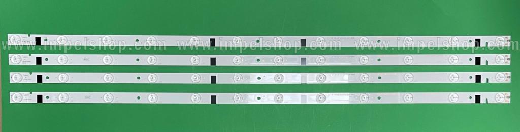 Zestaw listew LED do naprawy podświetlenia telewizora DOFFLER 43" zestaw 4szt X HL-00430A28-1201S-01 A4 , 12LED , 3V , 835MM