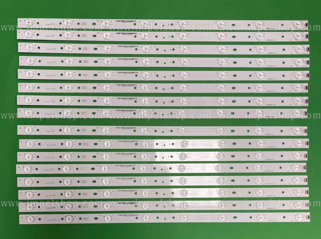 Zestaw listew LED do naprawy podświetlenia telewizora VIZIO 60" zestaw 16szt , 8szt X E600DLB032-005 & 8szt X E600DLB032-006