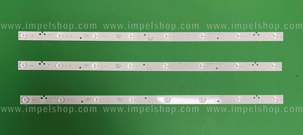 Zestaw listew LED do naprawy podświetlenia telewizora SKYWORTH 32" zestaw 3szt X SW32D08-ZC14C-01 , 8LED , 3V , 595MM