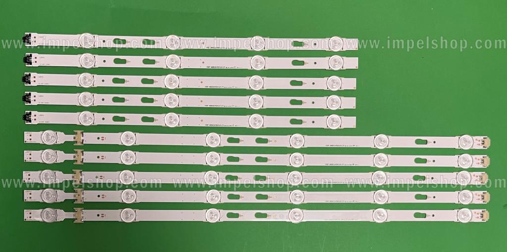 Zestaw listew LED do naprawy podświetlenia telewizora SAMSUNG 48" zestaw 10szt , 5szt X V5DF-480DCA-R2 & 5szt X V5DF-480DCB-R2 , BN96-34786A & BN96-34785A , S_5J63_48_FL_R4 LM41-00117L & S_5J63_48_FL_R4 LM41-00106R
