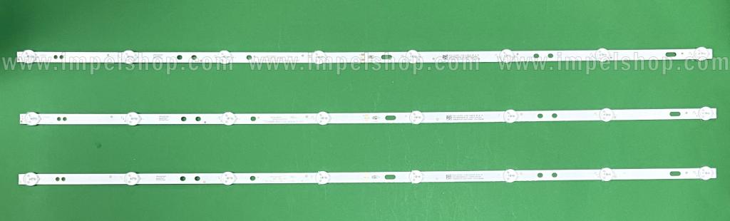 Zestaw listew LED do naprawy podświetlenia telewizora SKYMASTER 43" zestaw 3szt X CX43D08-ZC52AG-02 2019-06-14 4S2P , 8LED , 6V , 800MM ,