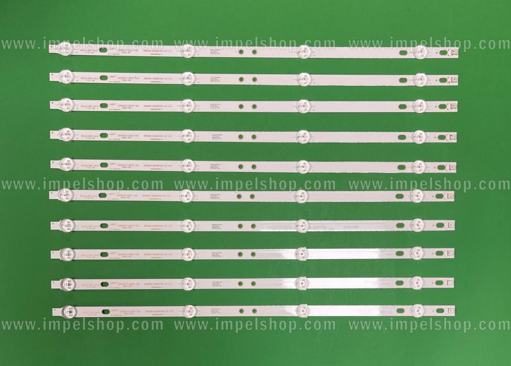 Zestaw listew LED do naprawy podświetlenia telewizora HAIER 50" zestaw 10 szt X DS50M73-DS07-V01 2W2006-DS50M7301-01 4LED , 3V , 461MM ,