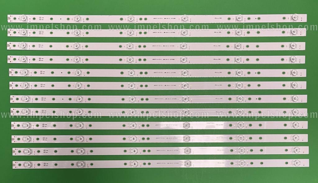 Zestaw listew LED do naprawy podświetlenia telewizora HISENSE 65" zestaw 12szt X JL.D65061330-003FS-M_V02 / JL.D65061330-365AS-M_V01 / JL.D65061330-365AS-M_V02 / LB65073 / HD650Y1U72-T0L6 ,