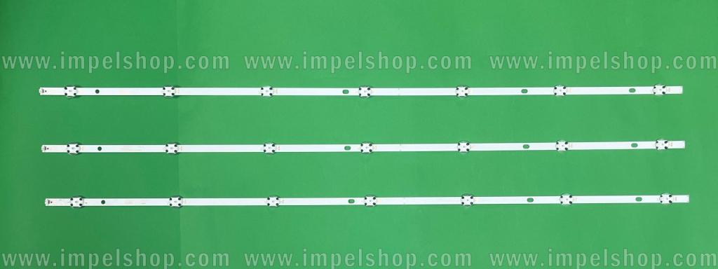 Zestaw listew LED do naprawy podświetlenia telewizora SAMSUNG 43"" zestaw 3szt X SVC430A39_Rev04_7LED_160913 , 7LED , 3V , 850MM ,