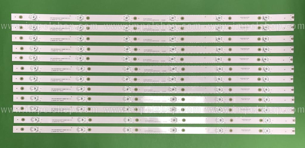Zestaw listew LED do naprawy podświetlenia telewizora SANYO / HAIER 65" zestaw 12szt X CRH-K65C8003030T12066BT-REV1.0 W / 65D2003V2W6C1B73318M , 6LED , 735MM