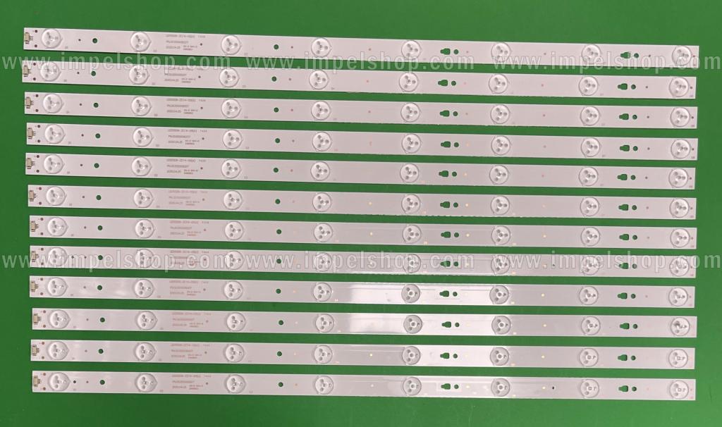 Zestaw listew LED do naprawy podświetlenia telewizora HAIER / JVC 55" zestaw 12szt X LED55D8-ZC14-05 (A) , PN : 30355008207 , 8LED , 3V , 555MM
