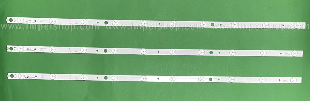 Zestaw listew LED do naprawy podświetlenia telewizora ARIELLI 40" zestaw 3szt X JS-ZY23DL7D-0060 , 10LED , 6V , 778MM ,