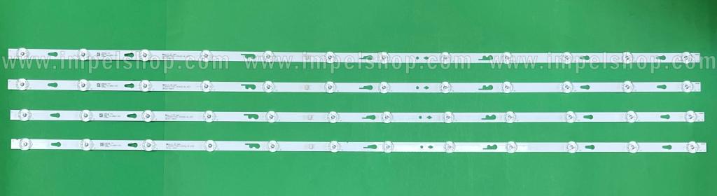 Zestaw listew LED do naprawy podświetlenia telewizora TCL 55" zestaw 4szt X 55HR332M12A0 V2 55HR332M12A2 JL.D550C1330-004AD-M_V03 4C-LB550T-HRC 55D1200 55D1200-3X12-3030-LX20180301-V4 , 12LED , 1062MM , 3V ,