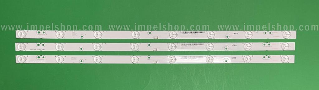 Zestaw listew LED do naprawy podświetlenia telewizora SKYWORTH / TCL / HISENSE 32" zestaw 3szt X Skyworth 32_3x8 8LED , 3V , 596MM ,