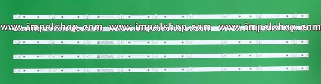 Zestaw listew LED do naprawy podświetlenia telewizora PHILIPS 50" zestaw 5szt X LB-GM3030-GJ0D22505X9AMB2-2-J , LBM500M0901-YK-4(HF) , LB50108 V0_00 , 9LED , 970MM , 3V , PHILIPS PART NUMBER : 996592000996 ,