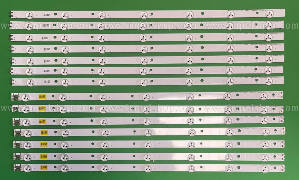 Zestaw listew LED do naprawy podświetlenia telewizora SAMSUNG 55" zestaw 14szt , 7szt X D1GE-550SCA-R2 & 7szt X D1GE-550SCB-R2 , BN96-21481A& BN96-21482A