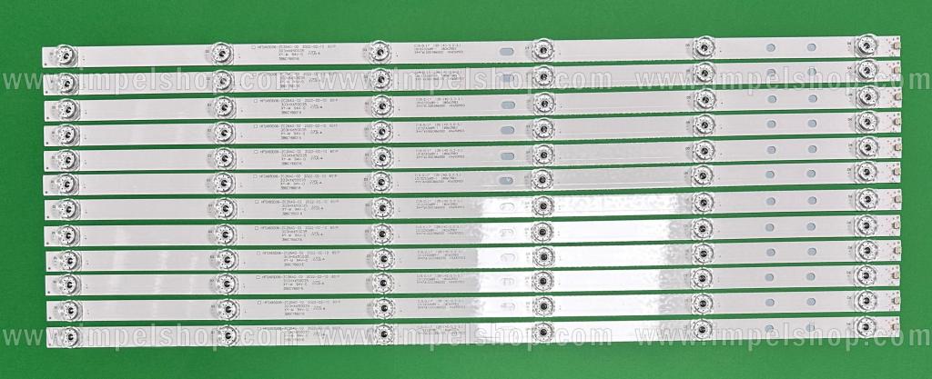 Zestaw listew LED do naprawy podświetlenia telewizora SAMSUNG 65" zestaw 12szt X HFSX65D06-ZC26AG-02E 6S1P 303HX650035E HX650M03 , 6LED , 3V , 654MM ,