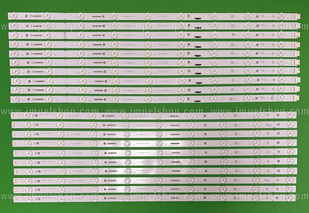 Zestaw listew LED do naprawy podświetlenia telewizora SONY 65" zestaw 20szt , 10szt x 19LS65L 1-984-210-11 , 9LED & 10szt X 19LS65R 1-984-211-11 , 9LED , niebieskie światło ,