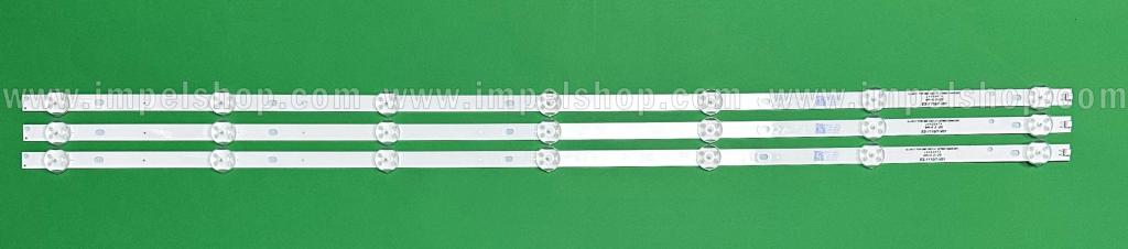 Zestaw listew LED do naprawy podświetlenia telewizora PHILIPS 39" zestaw 3szt X GJ-2K17 PHP-385 D307-V1.3 (769X12mmCSP) , 7LED , 769MM , Original PHILIPS part number : 996598003992 ,