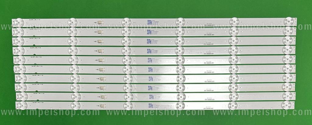 Zestaw listew LED do naprawy podświetlenia telewizora SONY 55" zestaw 10szt x DRT L_R04_171128 L3_BCH_L_E5_FAP_S6_1_R1.0_RBF_1.0_LM41-00543A / L3_L_E5_BWP_S6_1_R1.0_SAN_1.0_LM41-00727A , 6LED , 530MM , 3V ,
