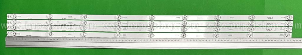 Zestaw listew LED do naprawy podświetlenia telewizora BLAUPUNKT 50" zestaw 4szt X LED MS-L2871 V3 , 9LED , 915MM , 6V ,
