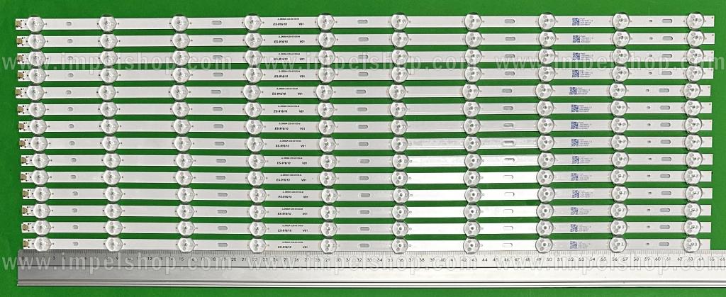 Zestaw listew LED do naprawy podświetlenia telewizora MANTA 65" zestaw 14 szt X SQY65P7_10X14_MCPCB_V1 , JL.D650A1235-031DS-M , 10LED , 650MM , 3V ,