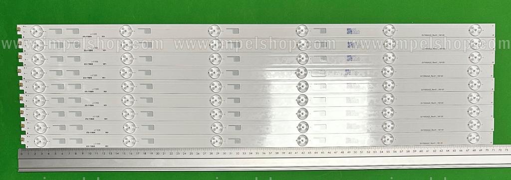 Zestaw listew LED do naprawy podświetlenia telewizora SONY 65" zestaw 10 szt x SVY650A22_Rev01_6LED_150120 SVY650A22 , 6LED, 710MM , 3V ,