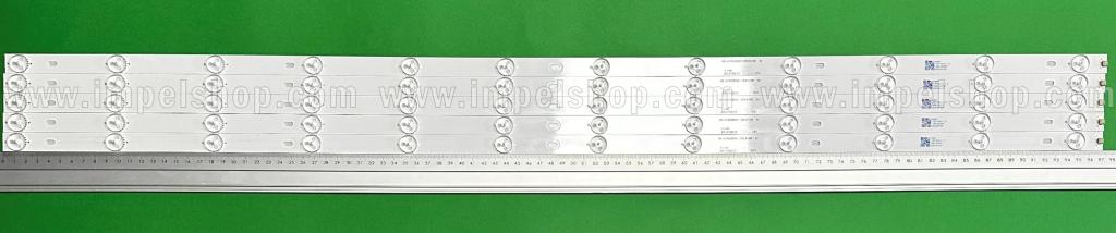 Zestaw listew LED do naprawy podświetlenia telewizora SHARP 50" zestaw 5szt X RF-AJ500B32-1201S-08 A1 , 12LED, 973MM , 3V ,