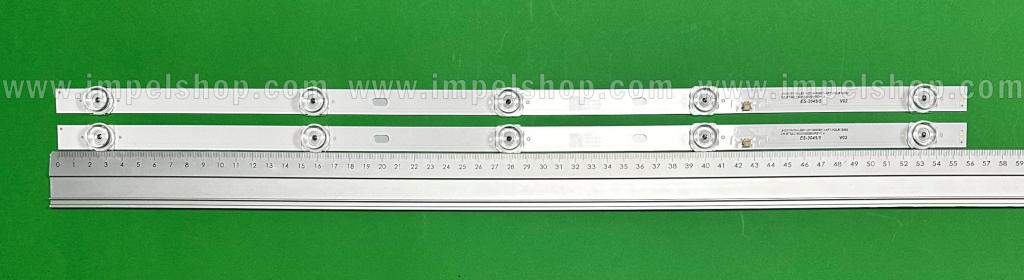 Zestaw listew LED do naprawy podświetlenia telewizora TOSHIBA 32" zestaw 2 szt X JHD315V1H-LB81 APT-HXLB19062 APT-HXLLB19062 CRH-BT32C1303005028BMREV1.4 HD315S1H81-T0 2X5-15 , 5LED , 558MM , 3V ,