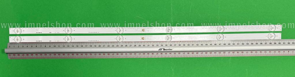Zestaw listew LED do naprawy podświetlenia telewizora SHARP 32" zestaw 2szt X RF-AJ320014SE30-0601 A2 , 6LED, 605MM , 3V ,
