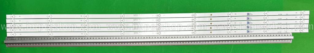 Zestaw listew LED do naprawy podświetlenia telewizora MANTA 55" zestaw 5 szt X DLED55DCZN 5X9 0007 V7 , 9LED , 1062MM , 3V ,