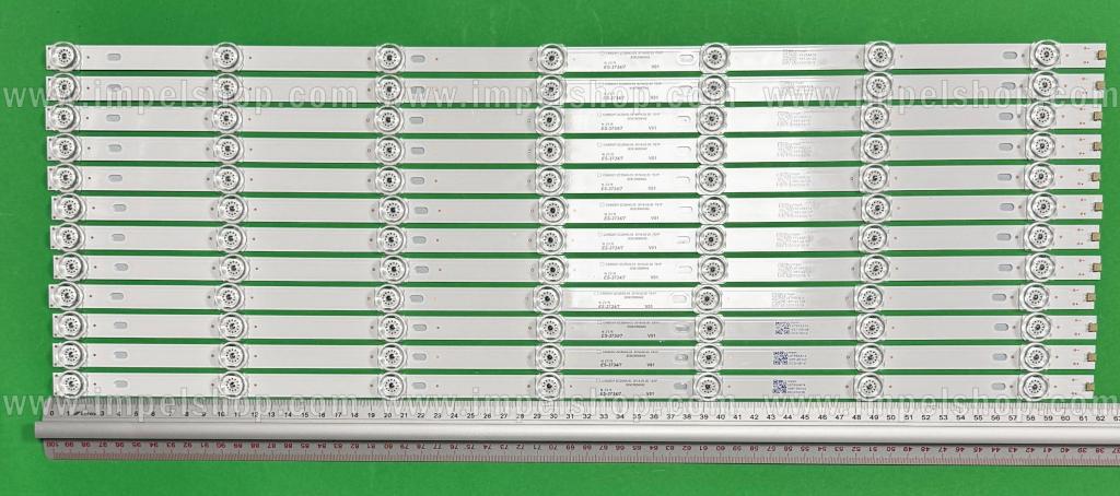 Zestaw listew LED do naprawy podświetlenia telewizora MANTA 65" zestaw 12szt X CX65D07-ZC26AG-03 7S1P 303CX650042 , 7LED , 6V , 618MM ,