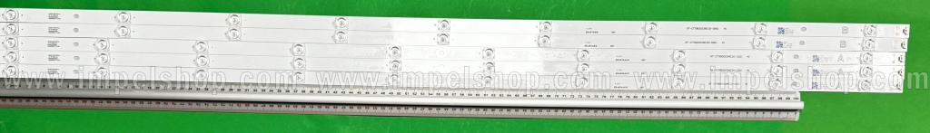 Zestaw listew LED do naprawy podświetlenia telewizora VESTEL / JVC / TOSHIBA 58" zestaw 5szt , 3szt x A : RF-CF58003AE30-1001 30105771 C4B2 , 10LED , 1134MM , 3V & 2szt x B : RF-CF58003BE30-0901 30105772 C4B2 , 9LED , 1134MM , 3V , VESTEL PART NUMBER : 23693383 , biała barwa światła ,