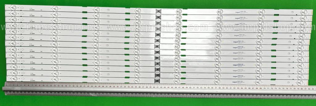 Zestaw listew LED do naprawy podświetlenia telewizora SONY 75" zestaw 13szt X LM41-01058A L3_PHN_G5_CFM_S8_2_R1.0_UAD_LM41-01058 N75FU7V032ZC , 8LED , 819MM , 3V ,