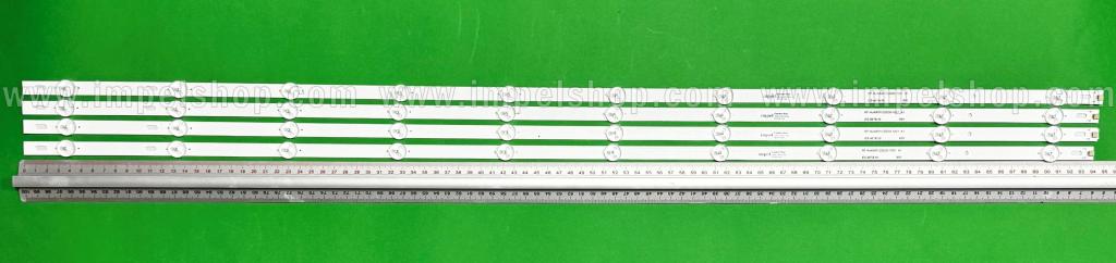 Zestaw listew LED do naprawy podświetlenia telewizora SHARP 49" zestaw 4szt X RF-AJ490012SS30-1001 A1 , 940MM , 10LED , 3V ,