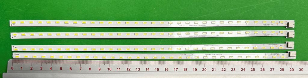 Zestaw listew LED do naprawy podświetlenia telewizora SHARP 46" zestaw 4szt , 2szt X F460LB001T-001 & 2szt X F460LB001B-001 , FOXCONN E253117 MC1 , 32LED , 293MM , 6V ,